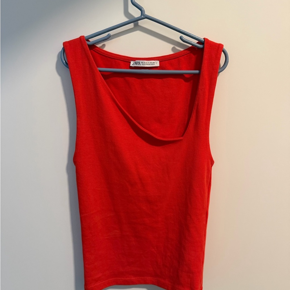 Zara Bold Red Tank Top